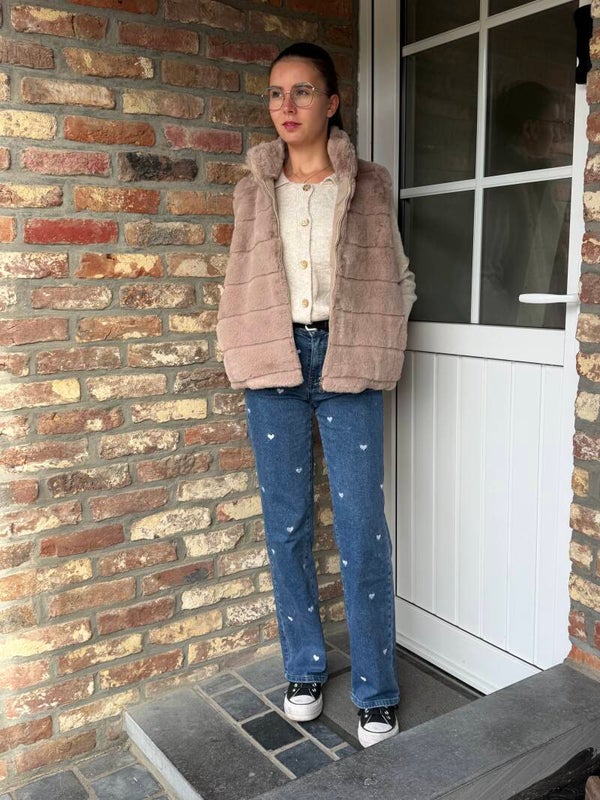 Veste sans manches en fourrure