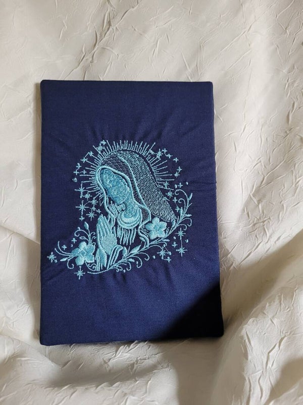 Broderie cadre Vierge Marie