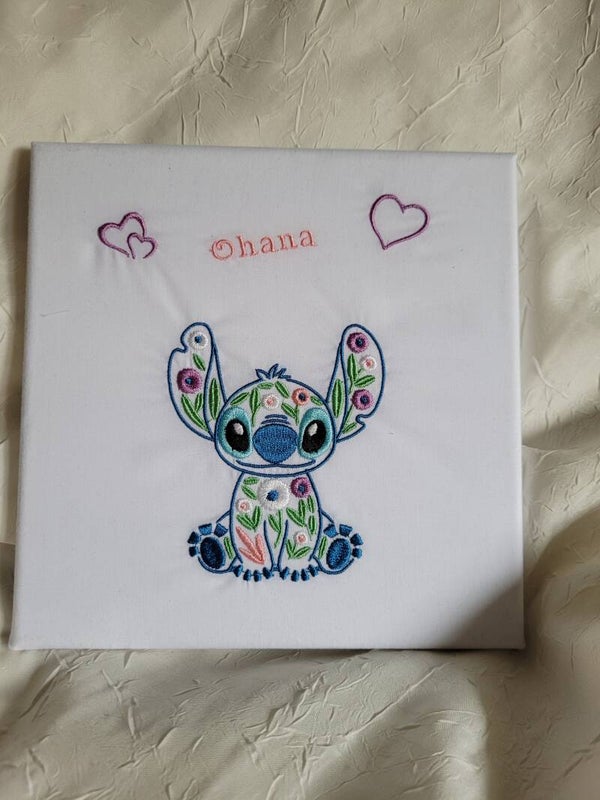 Broderie cadre personnage