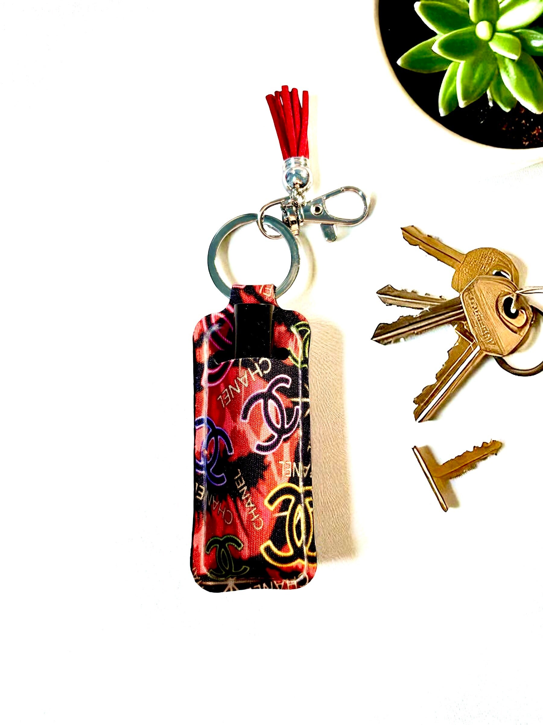 Neoprene LIP BALM / KEYCHAIN Holder