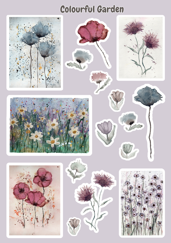 Stickervel "Colourful Garden"