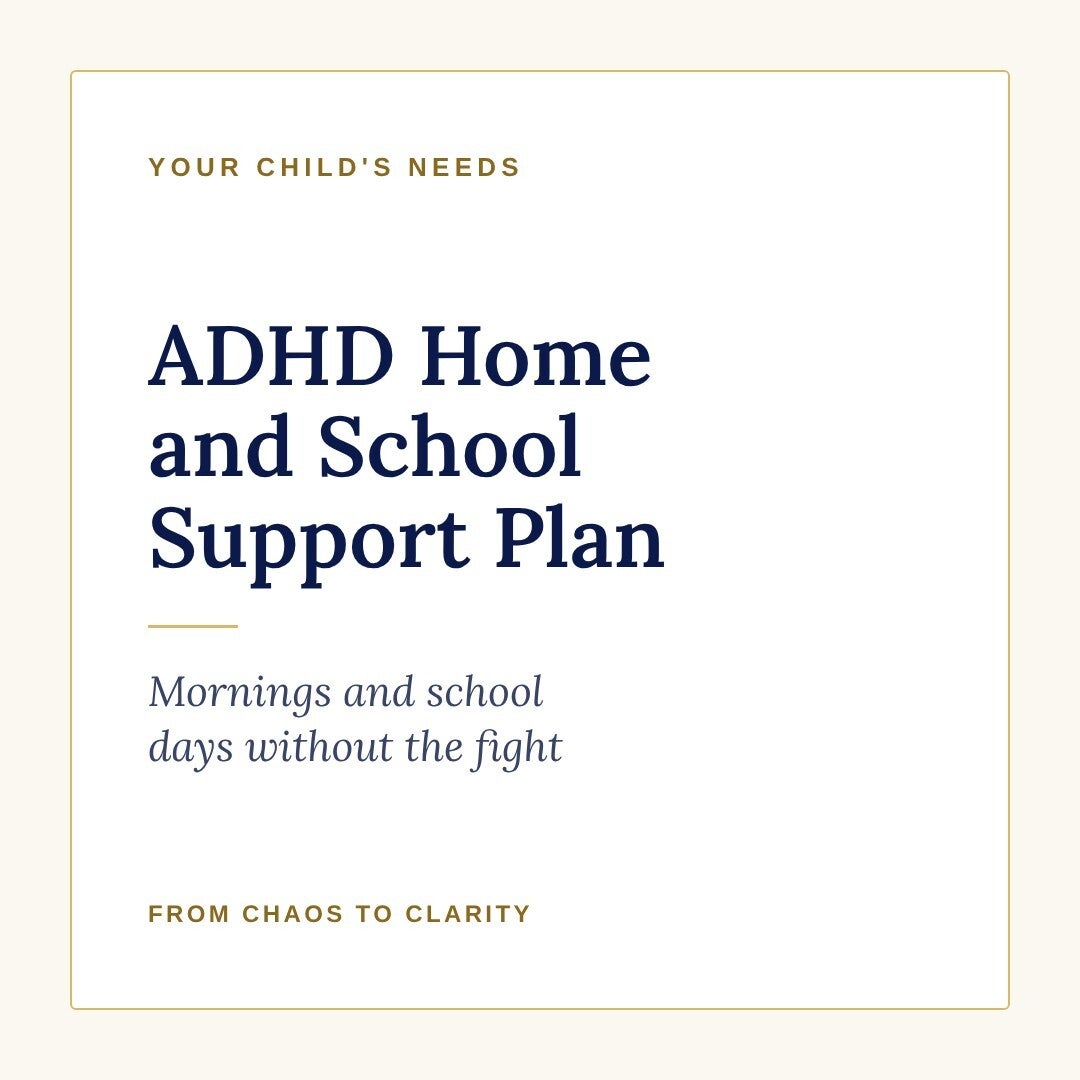 ADHD Home and School Support Plan