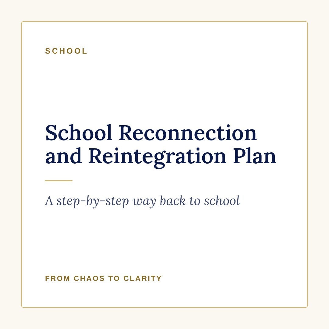 School Reconnection and Reintegration Plan