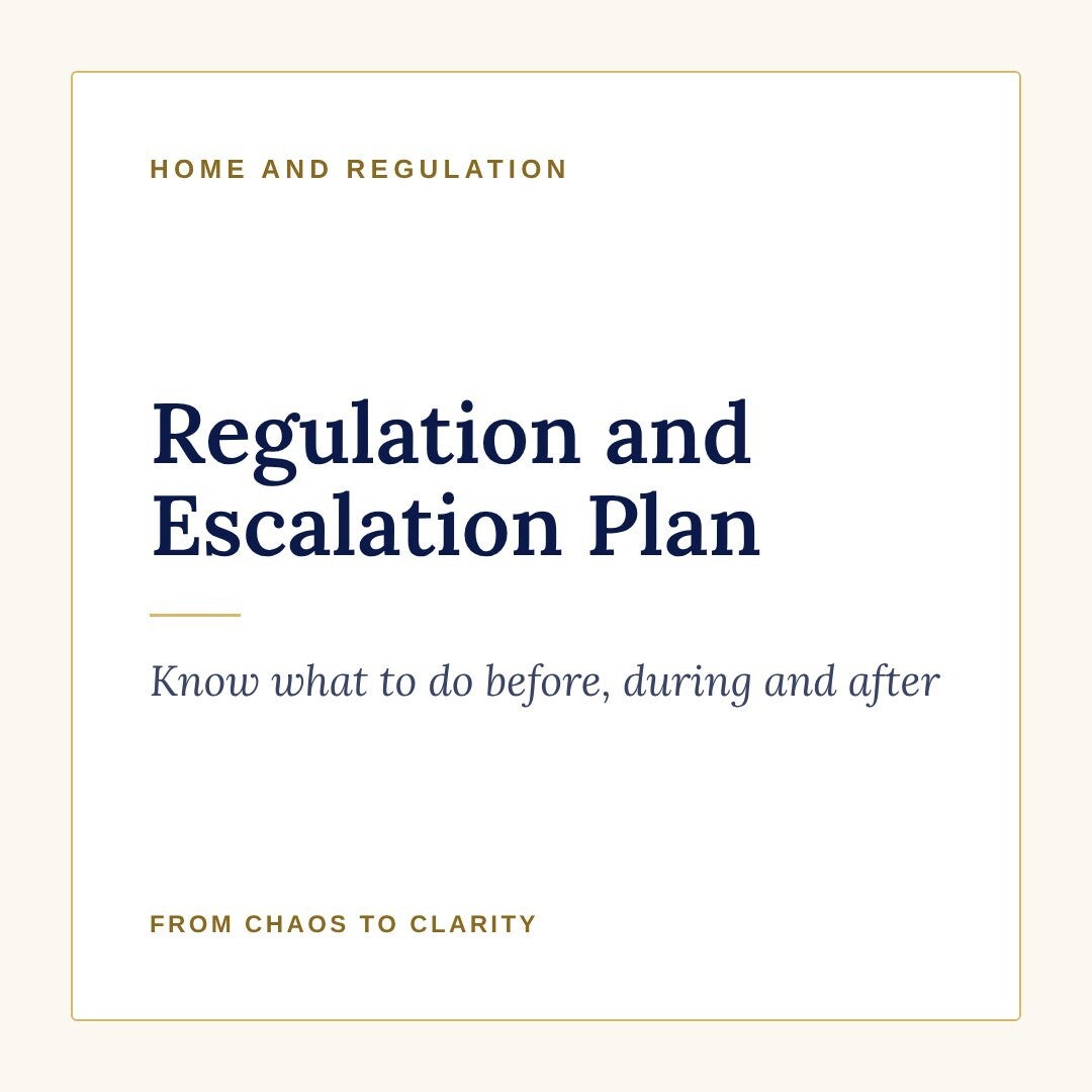Regulation and Escalation Plan