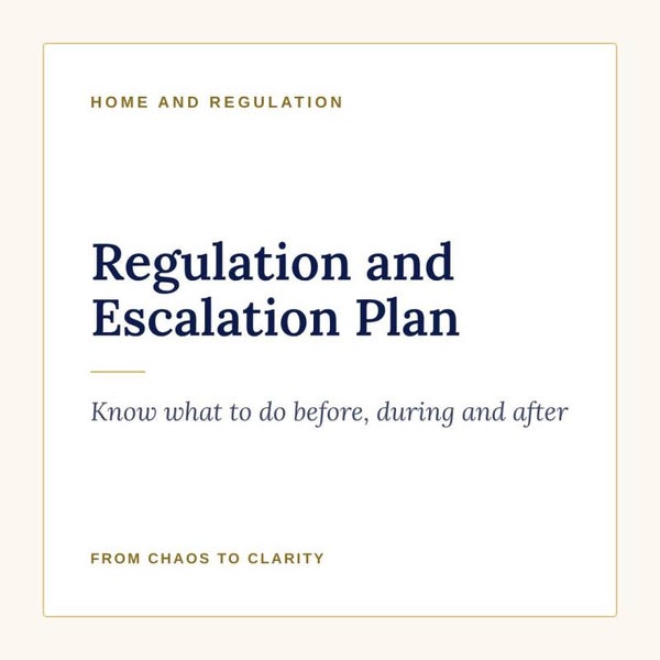 Regulation and Escalation Plan
