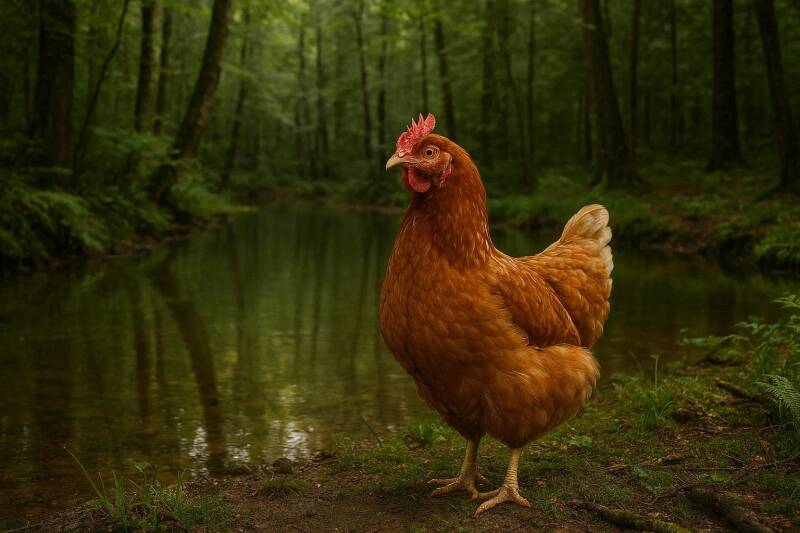 Afbeelding van een kip.