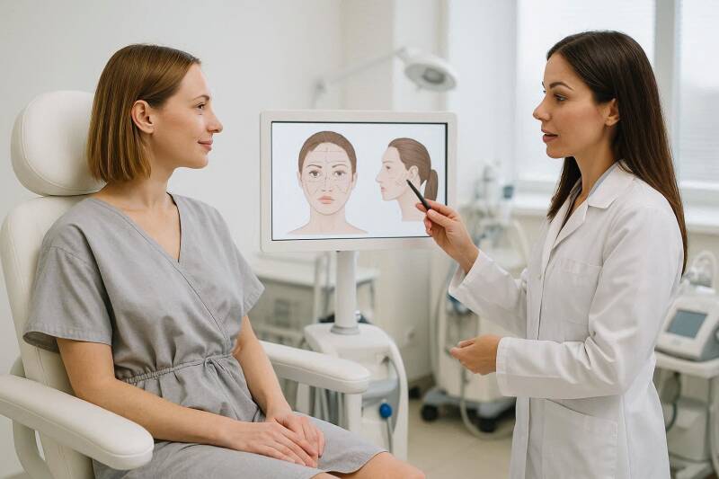 Vrouw bij dokter.