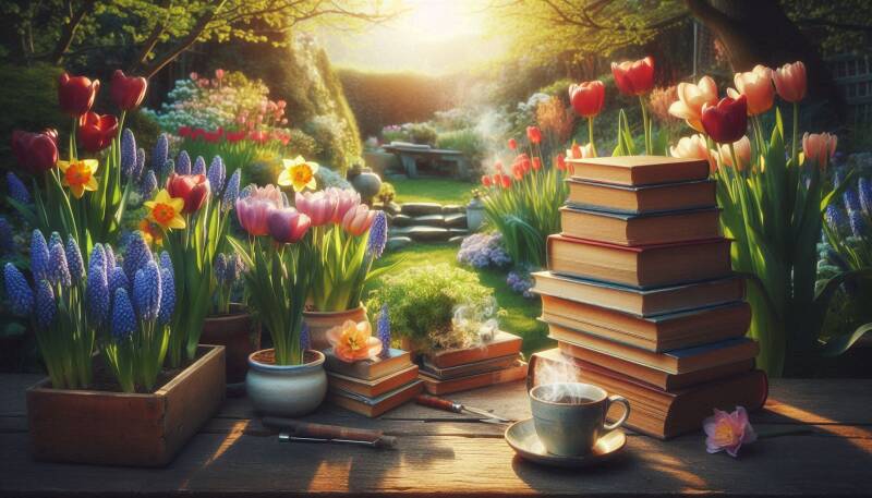 _een-stapel-boeken-buiten-in-de-tuin-op-een-houten-tafel-daaromheen-tulpen-narcissen-of-blauwe-dr-1-standard.jpg
