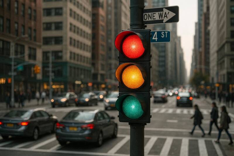 Afbeelding van een stoplicht.