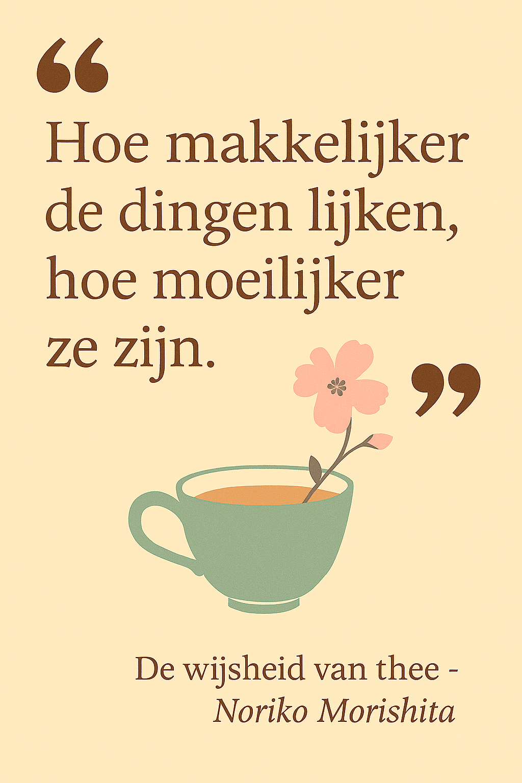 Hoe makkelijker de dingen lijken.