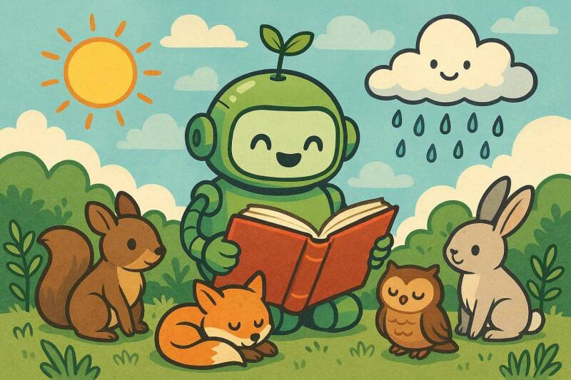 Robot die dieren voorleest.