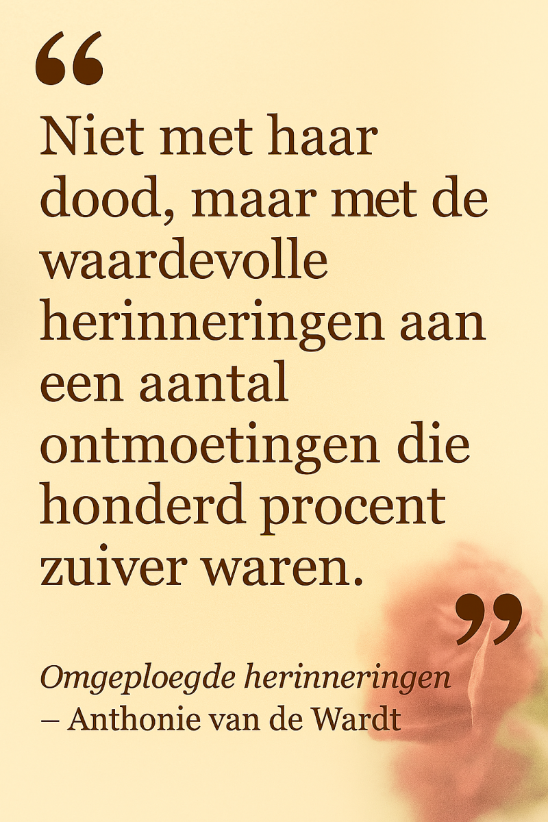 Quote uit Omgeploegde herinneringen van Anthonie van de Wardt.