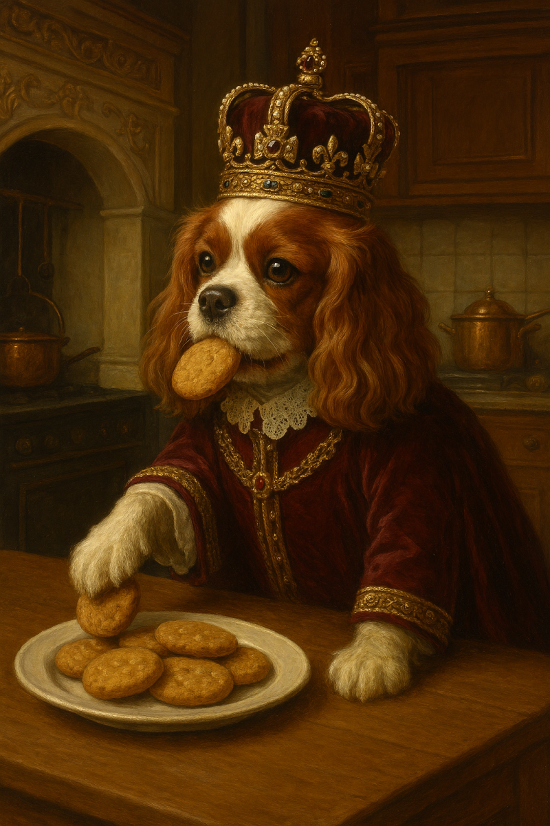 Afbeelding van een koninklijke hond.