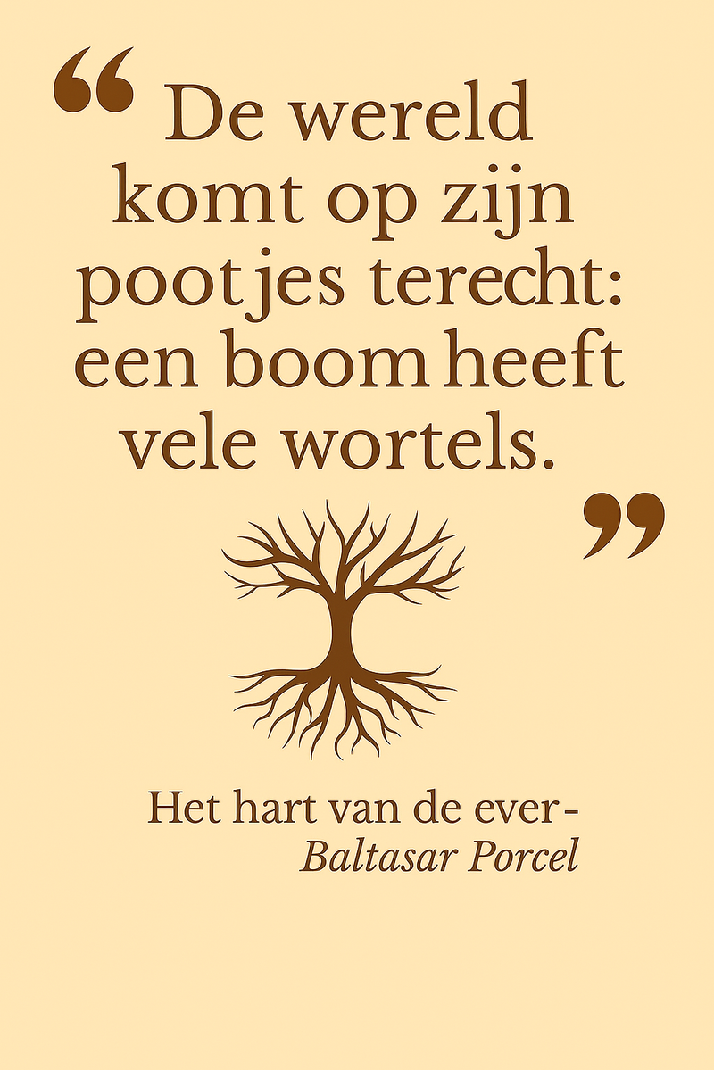 De wereld kom op zijn pootjes terecht.