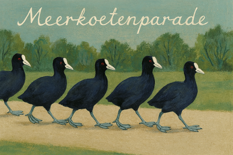 Afbeelding van de meerkoetenparade.