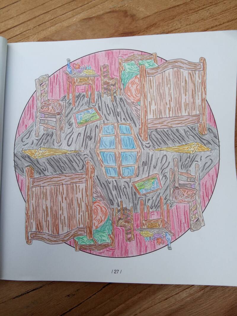 Slaapkamer uit Van Gogh Mandala's kleuren.