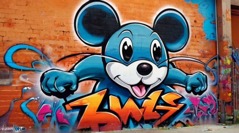 Muis graffiti.