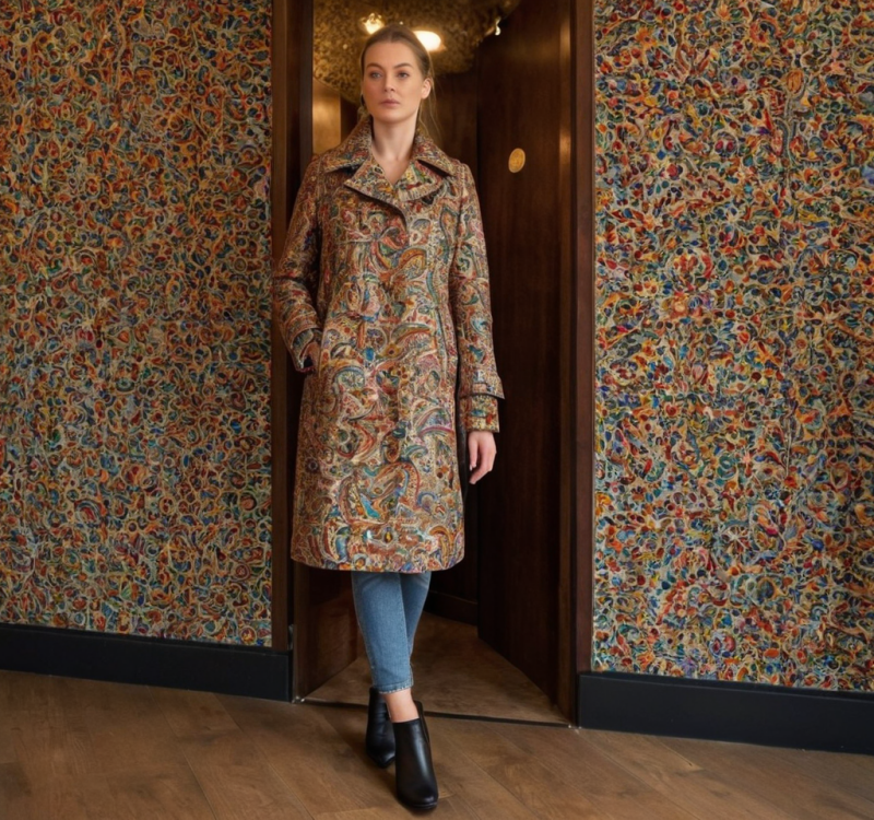 Vrouw komt uit kamer.