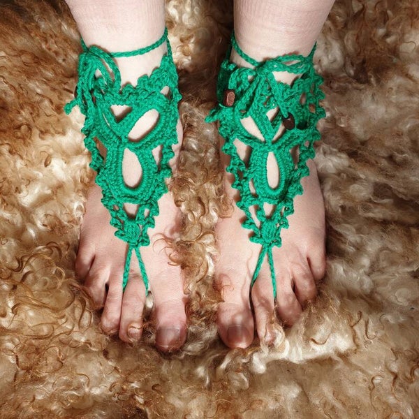 Haakpatroon Ierse klaver blote voeten sandalen pdf