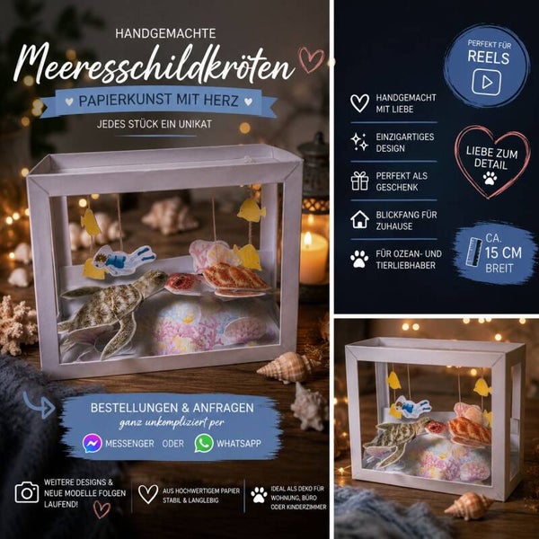🐢Meeresschildkröten 3D Diorama