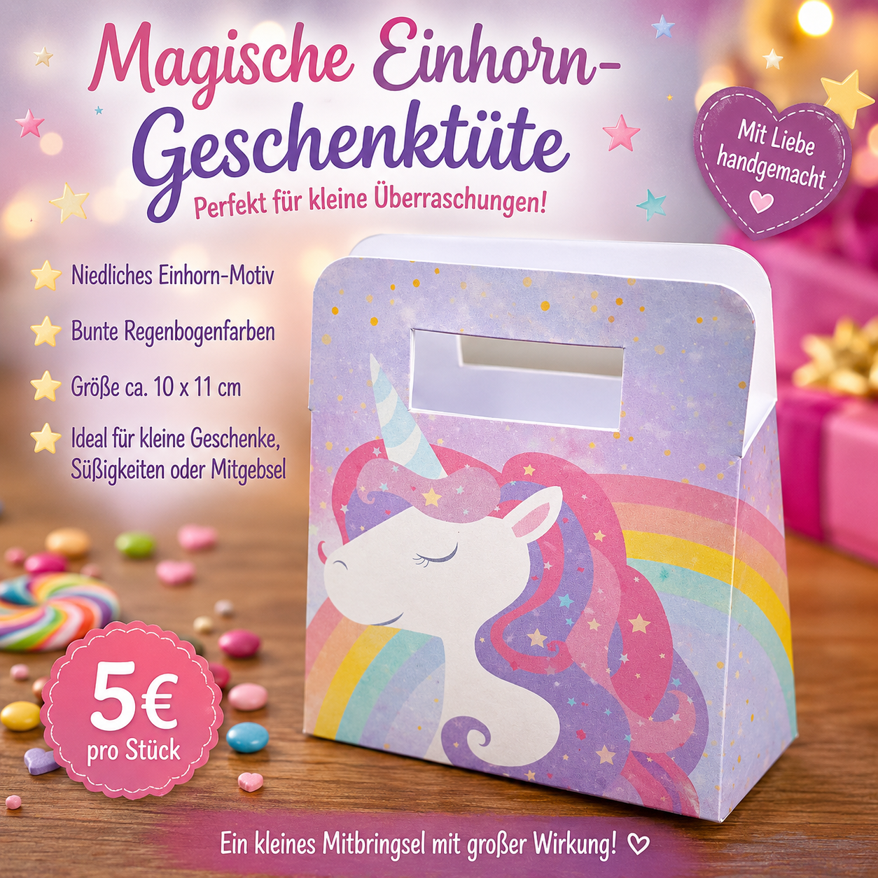 🦄 Magische Einhorn-Geschenktüte