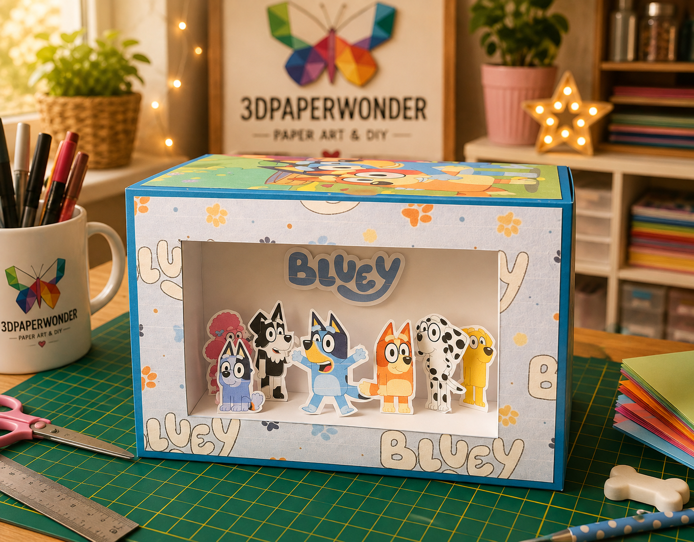 Bluey💙 - 3D Schaufenster