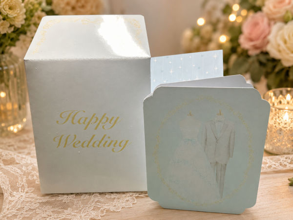 „Happy Wedding“ Brautpaar-Karte
