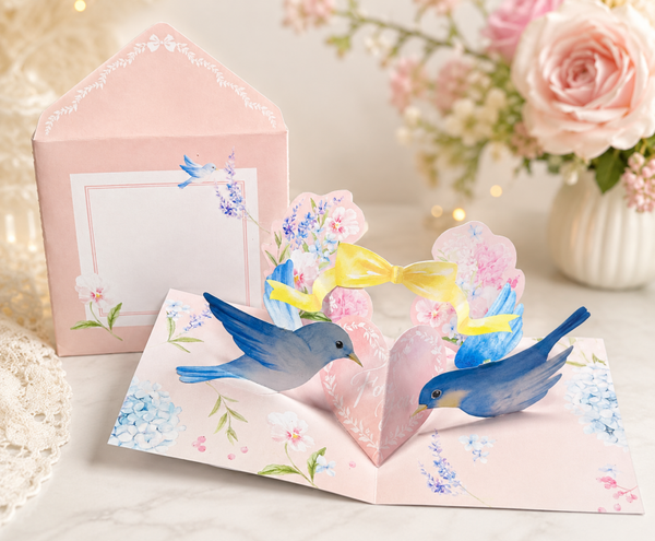 3D Pop-Up Karte - Vögel