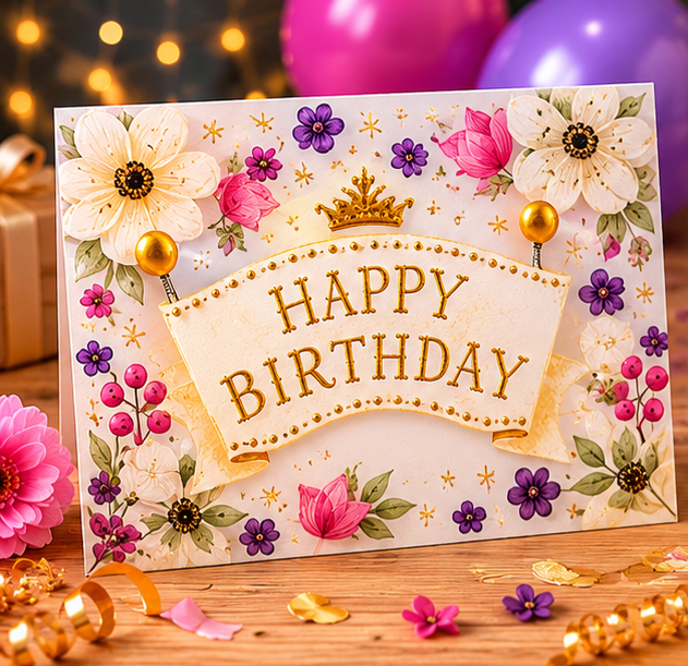 🎂 Geburtstagskarte „Happy Birthday“