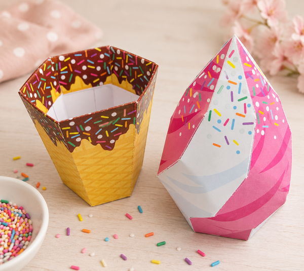 Eiscreme Geschenkbox / Süßigkeitenhalter