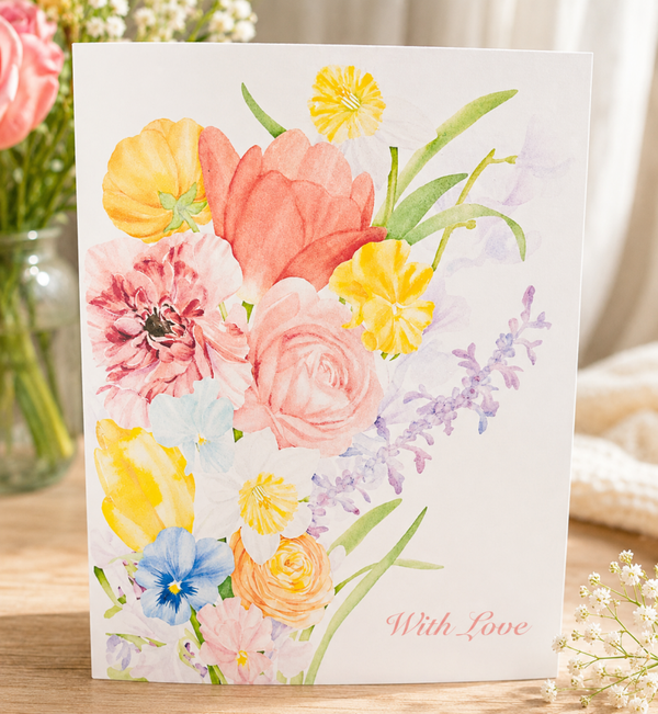 Blumenkarte „With Love“