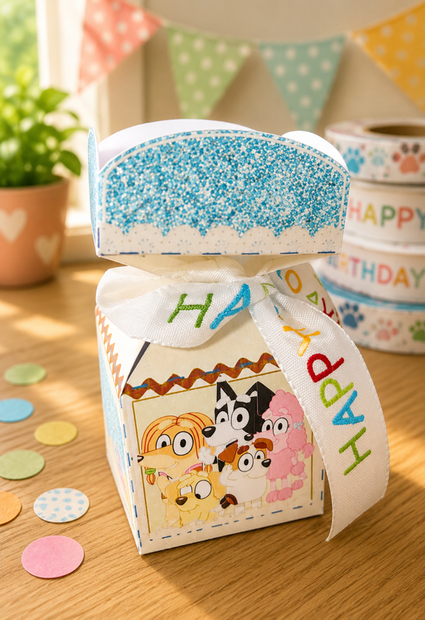🎁 Bluey Geschenkbox – Happy Birthday