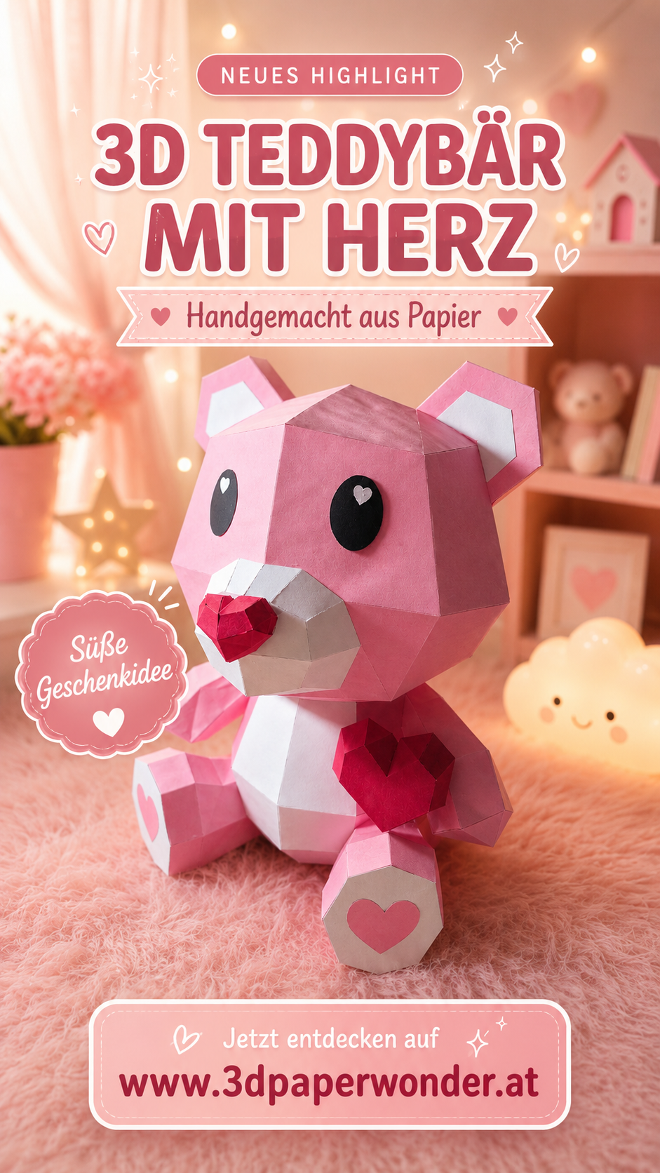🧸Herzensbär in Rosa💕