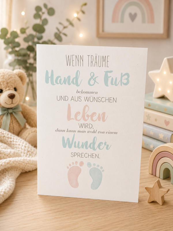 Glückwunschkarte - Wunder des Lebens