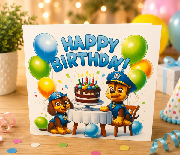 🐾Paw Patrol Geburtstagskarte – Chase Geburtstag