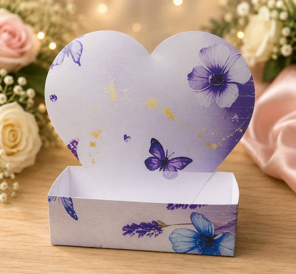 💜 Herzbox mit Schmetterlingen