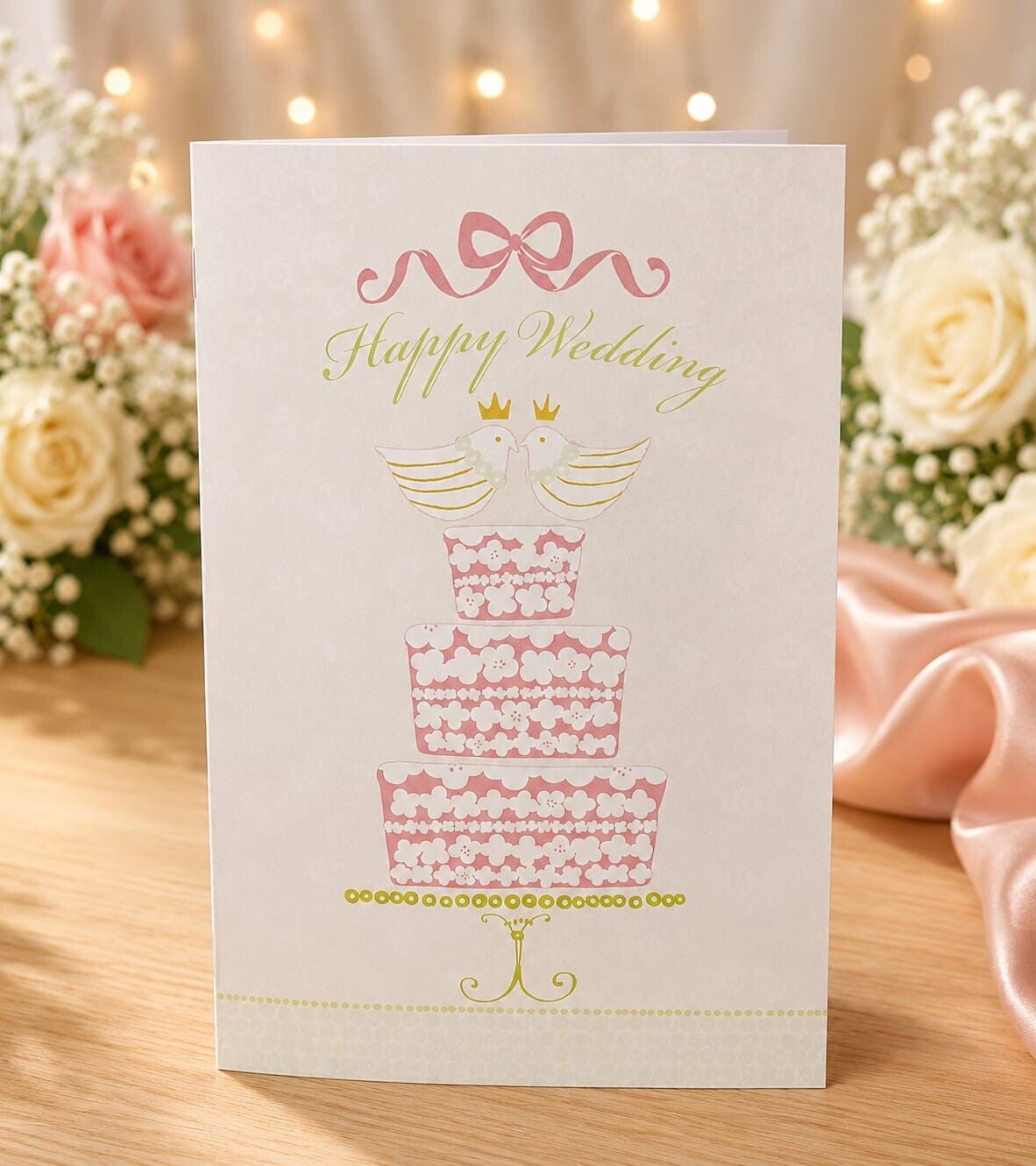 💒 Hochzeitskarte „Happy Wedding“