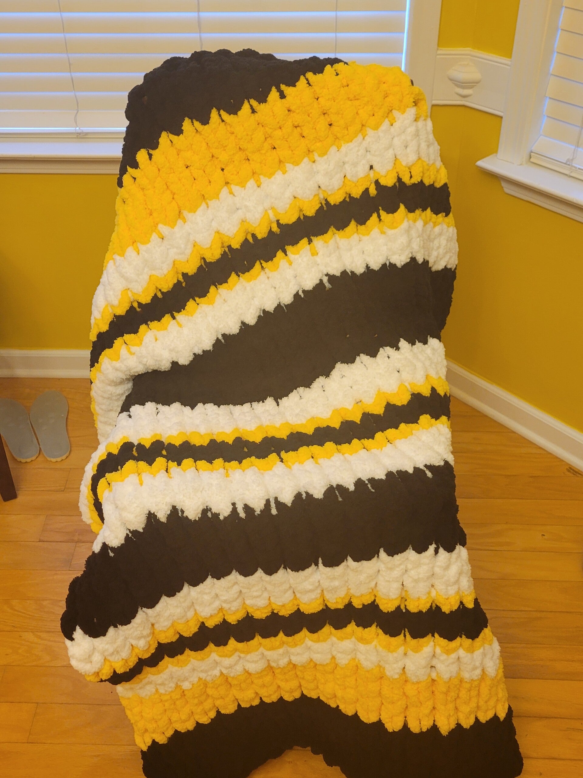 Multi colored blankets
