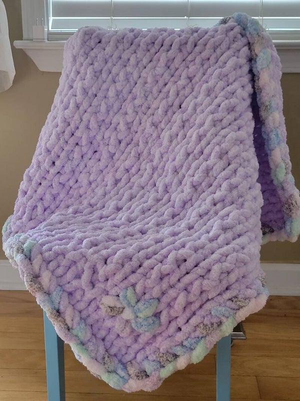 Baby blanket with border