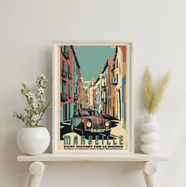 Le Panier de Marseille – Affiche illustrée