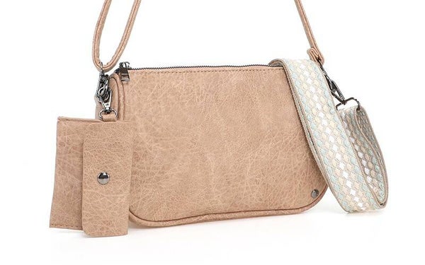 Khaki schoudertasje Bretagne