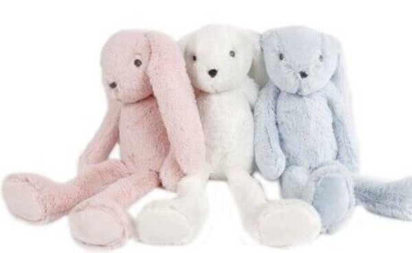 Haasje pastel knuffel, 27 cm