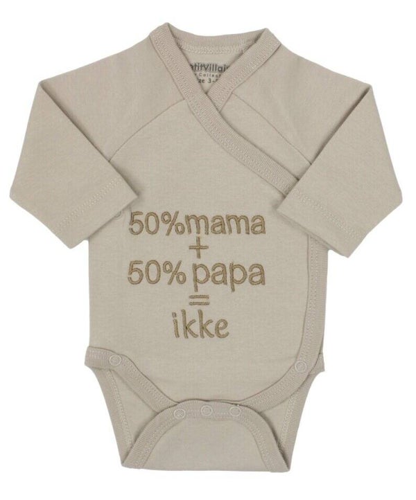 Romper 50% mama 50% papa, zand