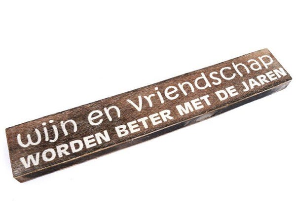 Tekstblok wijn en vriendschap *1256