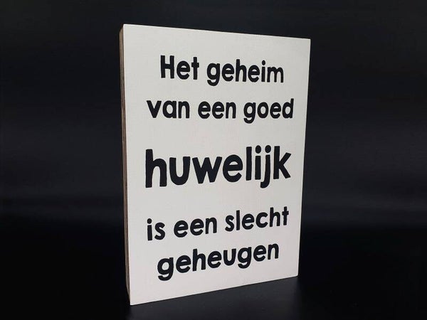 tekstblok Het geheim van een goed huwelijk *2588