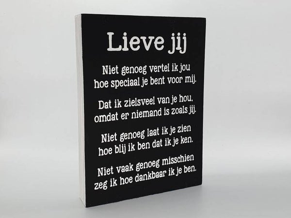 tekstblok  Lieve jij *2628