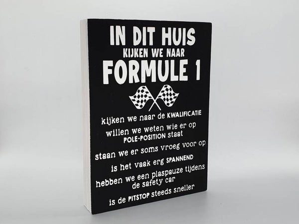 tekstblok in dit huis kijken we naar formule 1 *2630