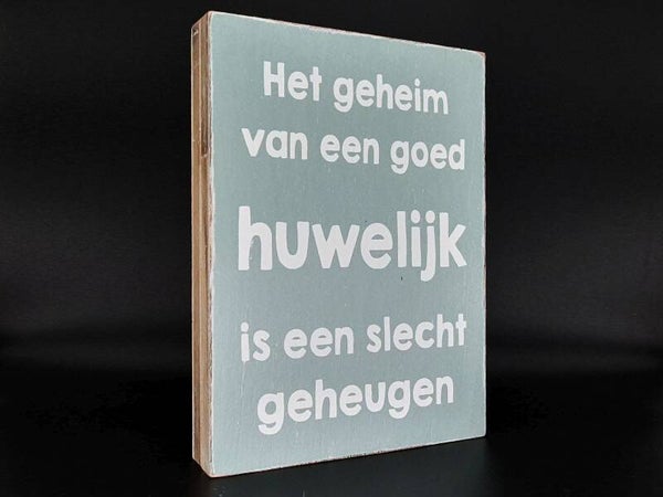 tekstblok Het geheim van een goed huwelijk *2649