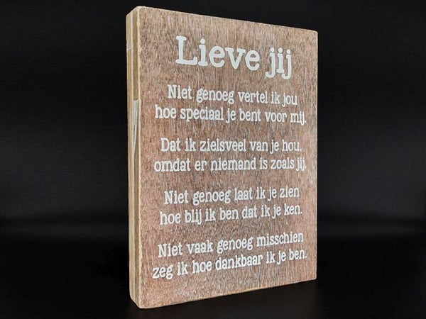 tekstblok  Lieve jij *2651