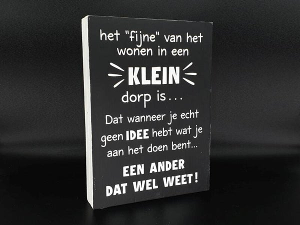 tekstblok Wonen klein dorp *2699